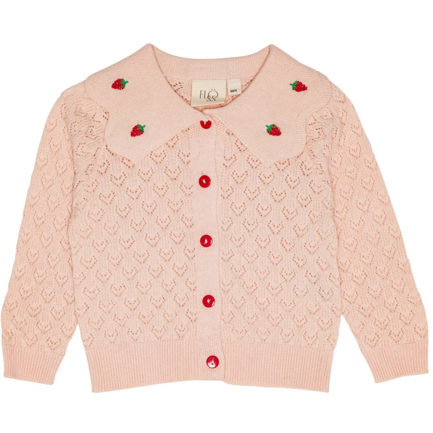 Flöss Light Pink/Red Isabel Cardigan