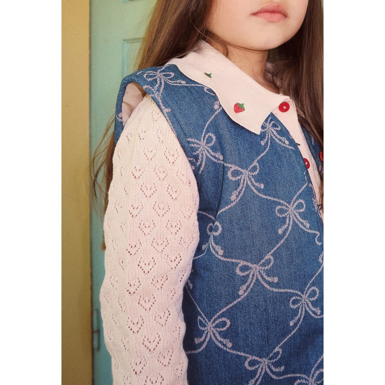 Flöss Light Pink/Red Isabel Cardigan