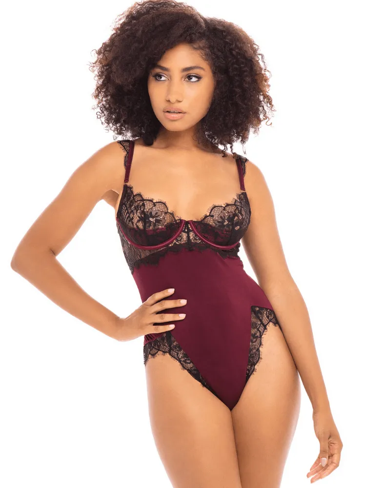 Glamorous Vibes Lace & Jersey Knit Teddy