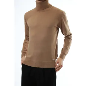 Gold Rush Uomo Maglia Pullover Amos Collo Alto High Neck Camel