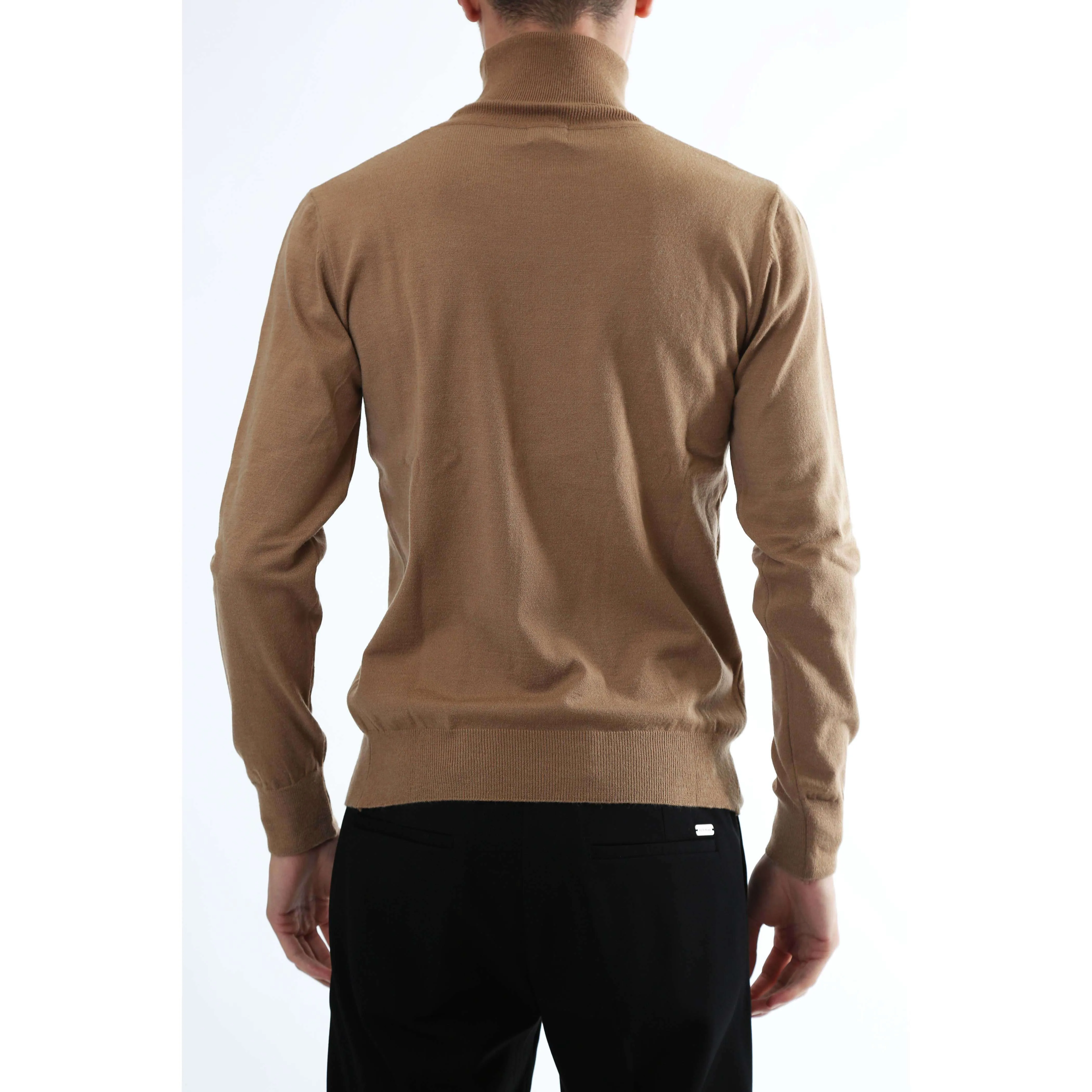 Gold Rush Uomo Maglia Pullover Amos Collo Alto High Neck Camel