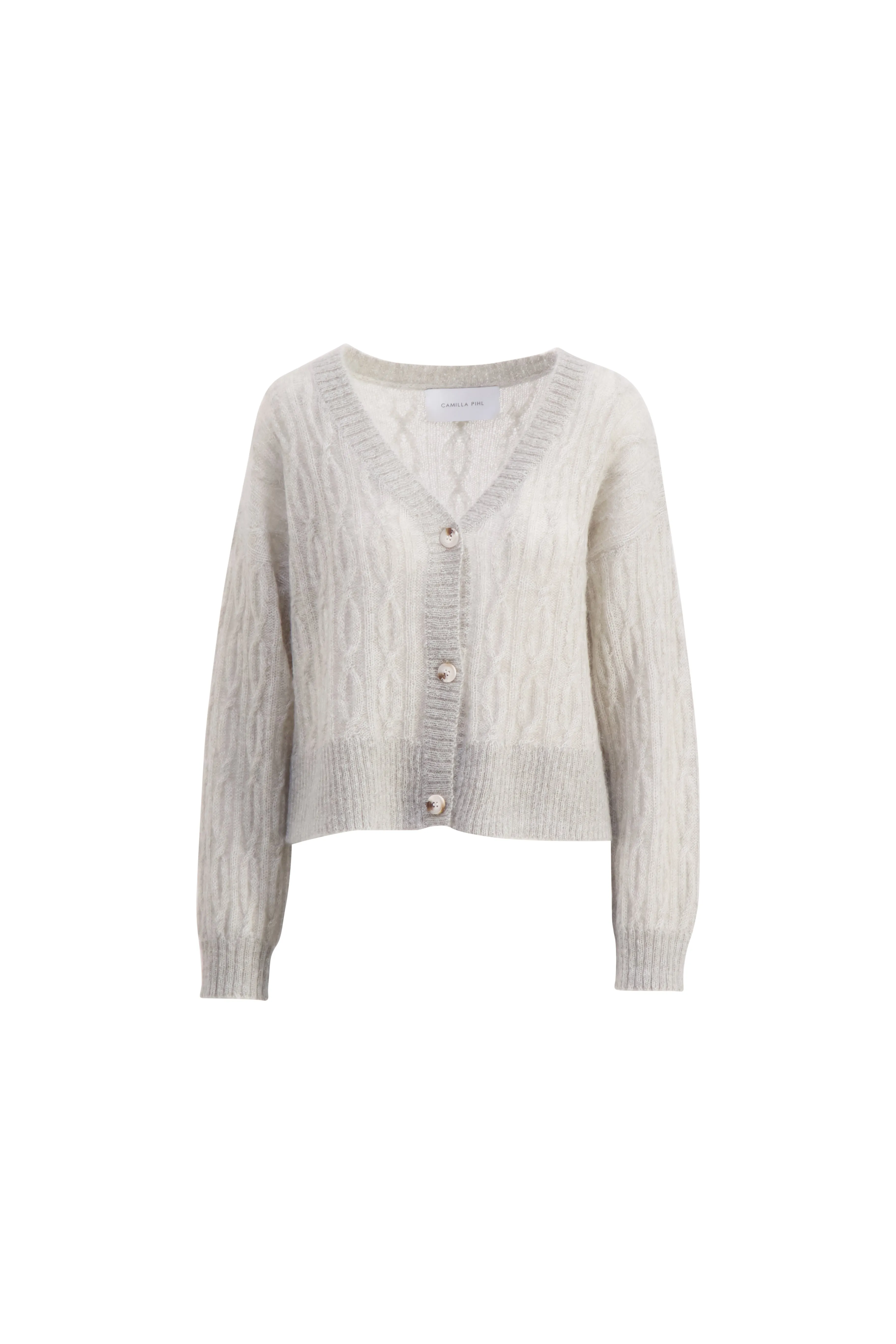 Gotland Knit Cardigan - Sage Green Melange