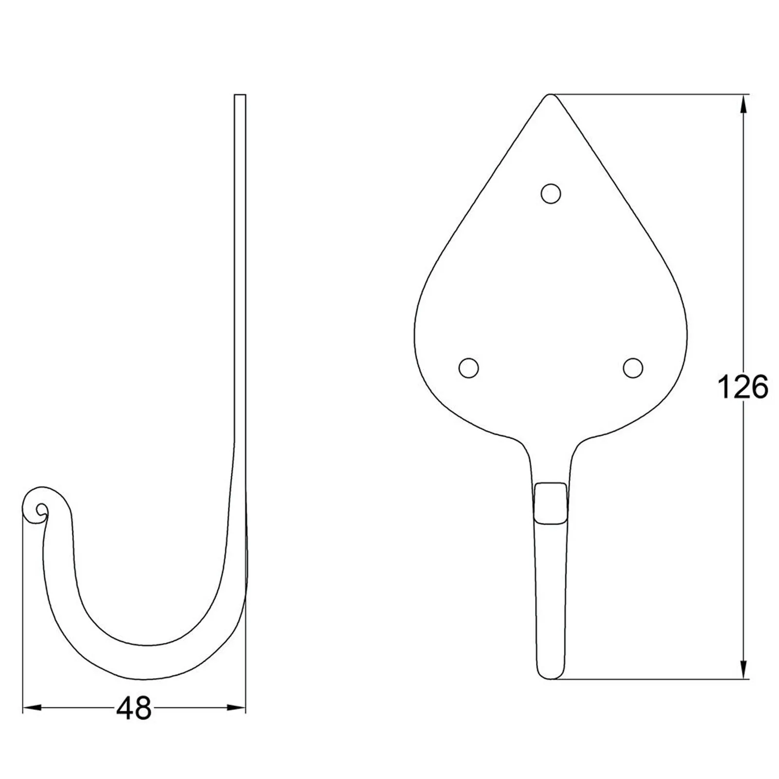 Hand Forged Gothic Hooks