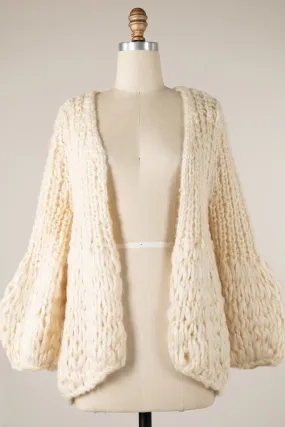 Handmade Fluffy Knit Cardigan