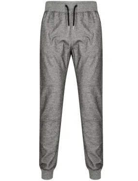 Harry Pique Slub Cuffed Joggers In Black - Dissident