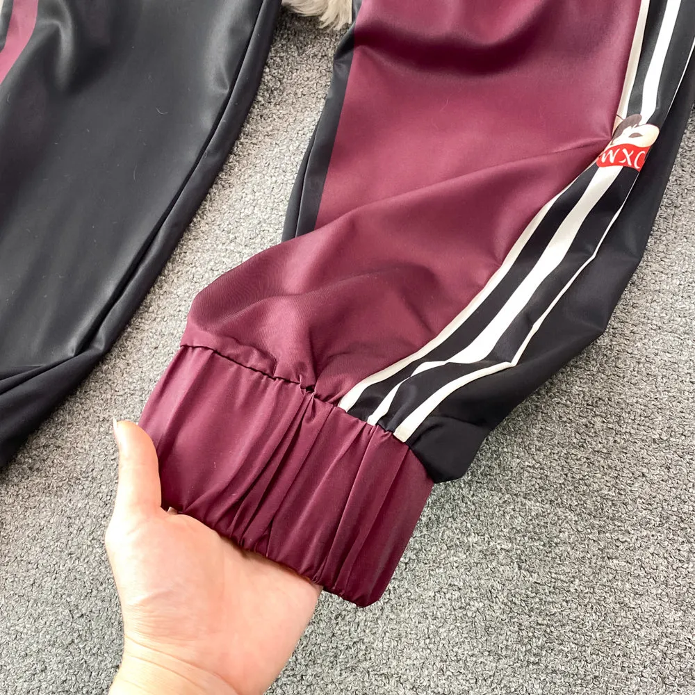 High Waist Lapel Print Cargo Jumpsuit
