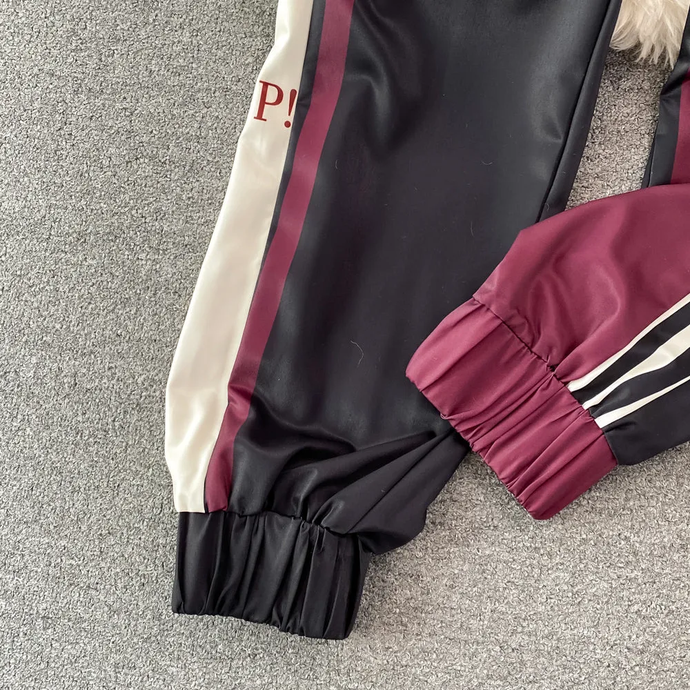 High Waist Lapel Print Cargo Jumpsuit