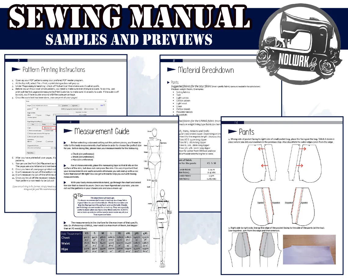 Japanese School Boy Uniform Cosplay Fashion Costume Sewing Pattern/Downloadable PDF File