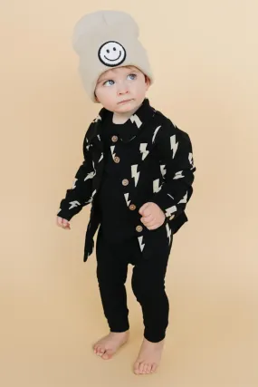 Kids Cotton Fall Shaket | Black Bolts