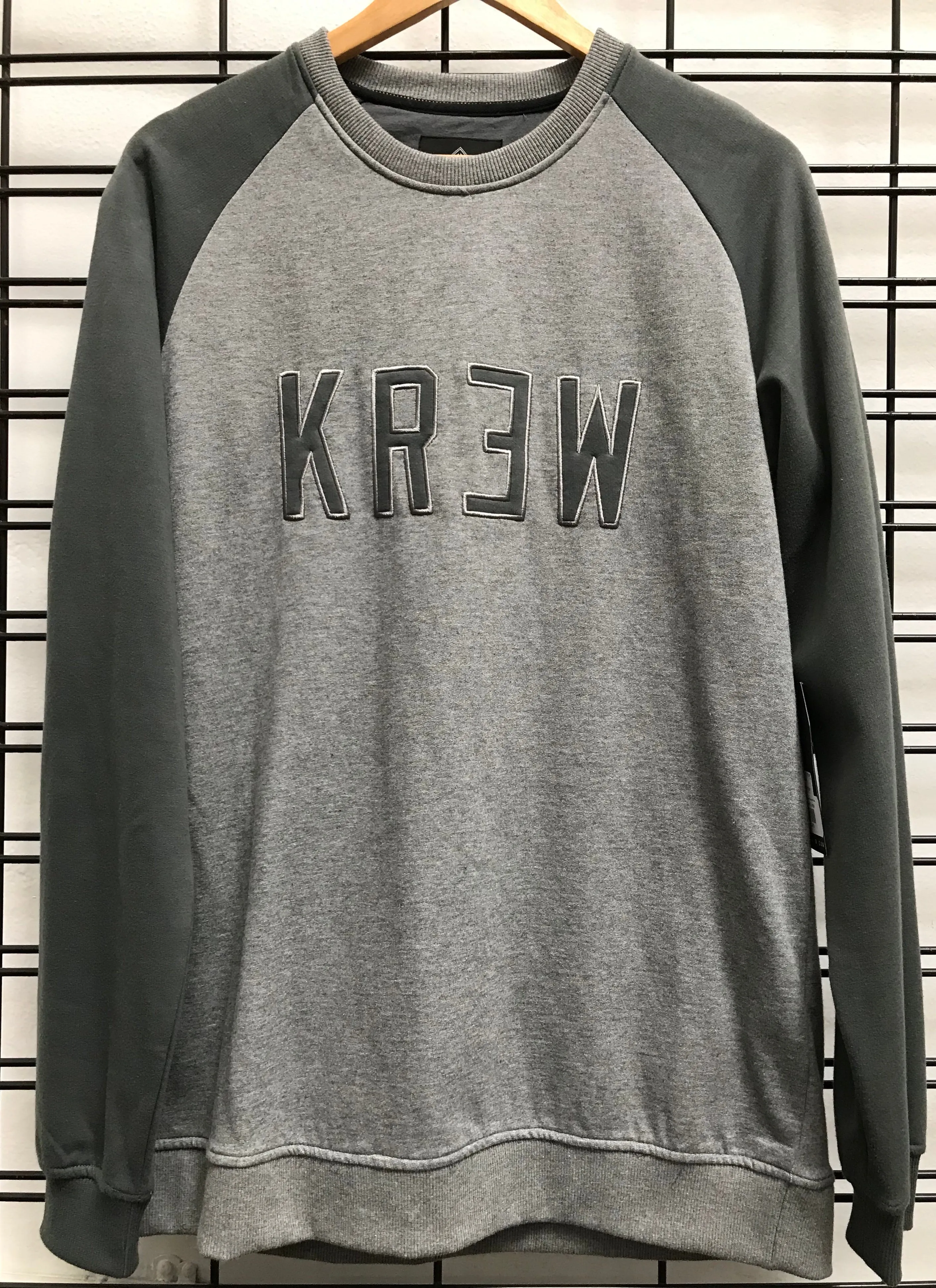 KR3W Minority Crew Men's Charcoal Fleece Jumper