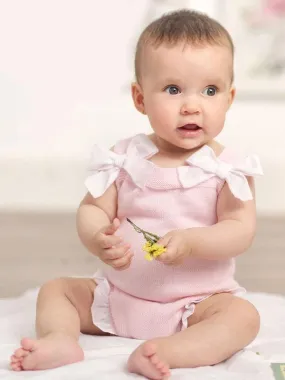 Lacework Bowknot Bodysuit Strapped Baby Onesies