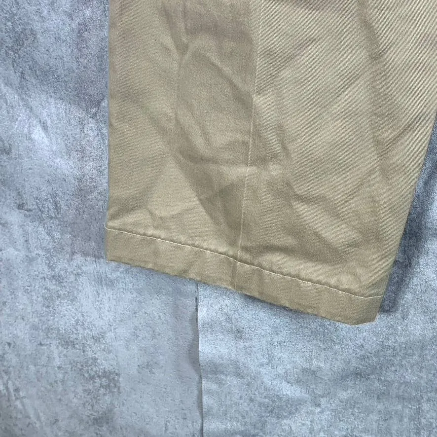 LANDS' END Men's Tan Traditional-Fit Straight-Leg Chino Pants SZ 32