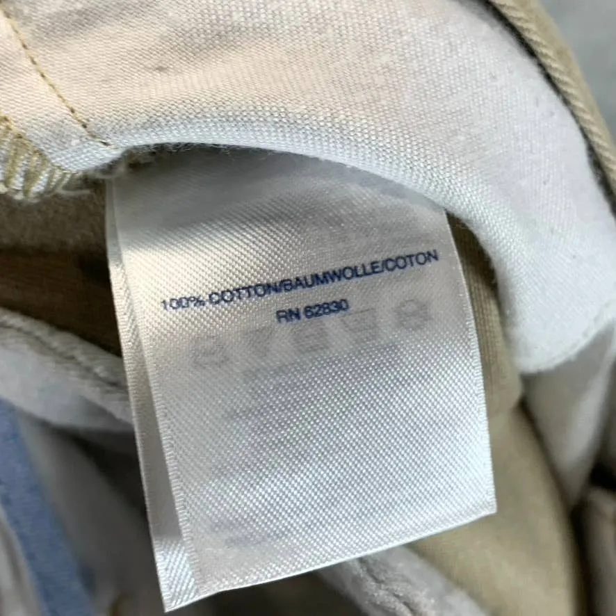 LANDS' END Men's Tan Traditional-Fit Straight-Leg Chino Pants SZ 32