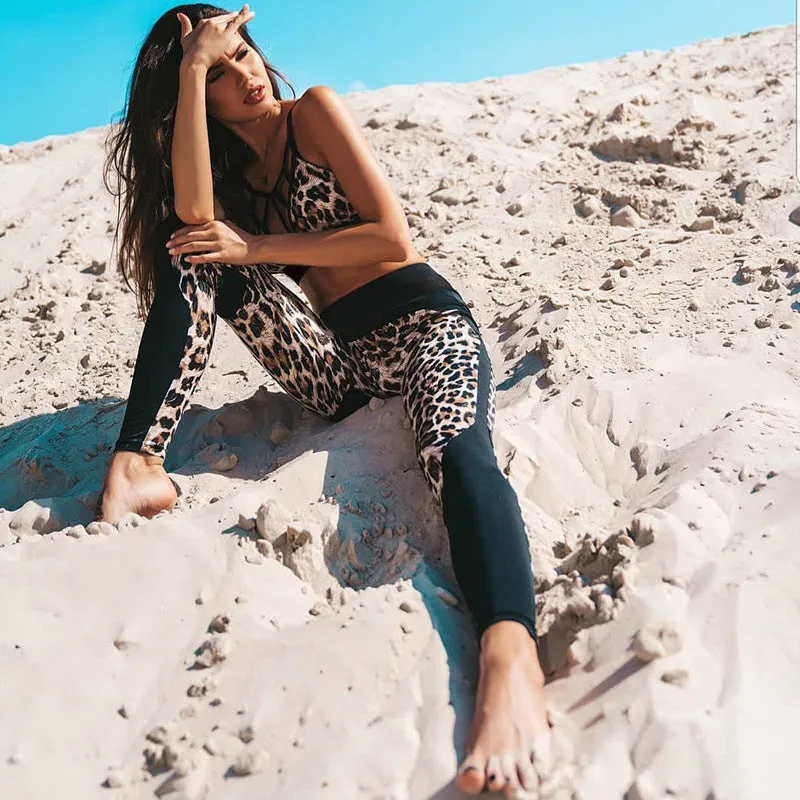 Leopard Leggings & Crop Top Co-Ord
