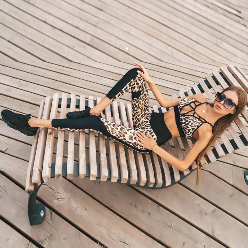 Leopard Leggings & Crop Top Co-Ord