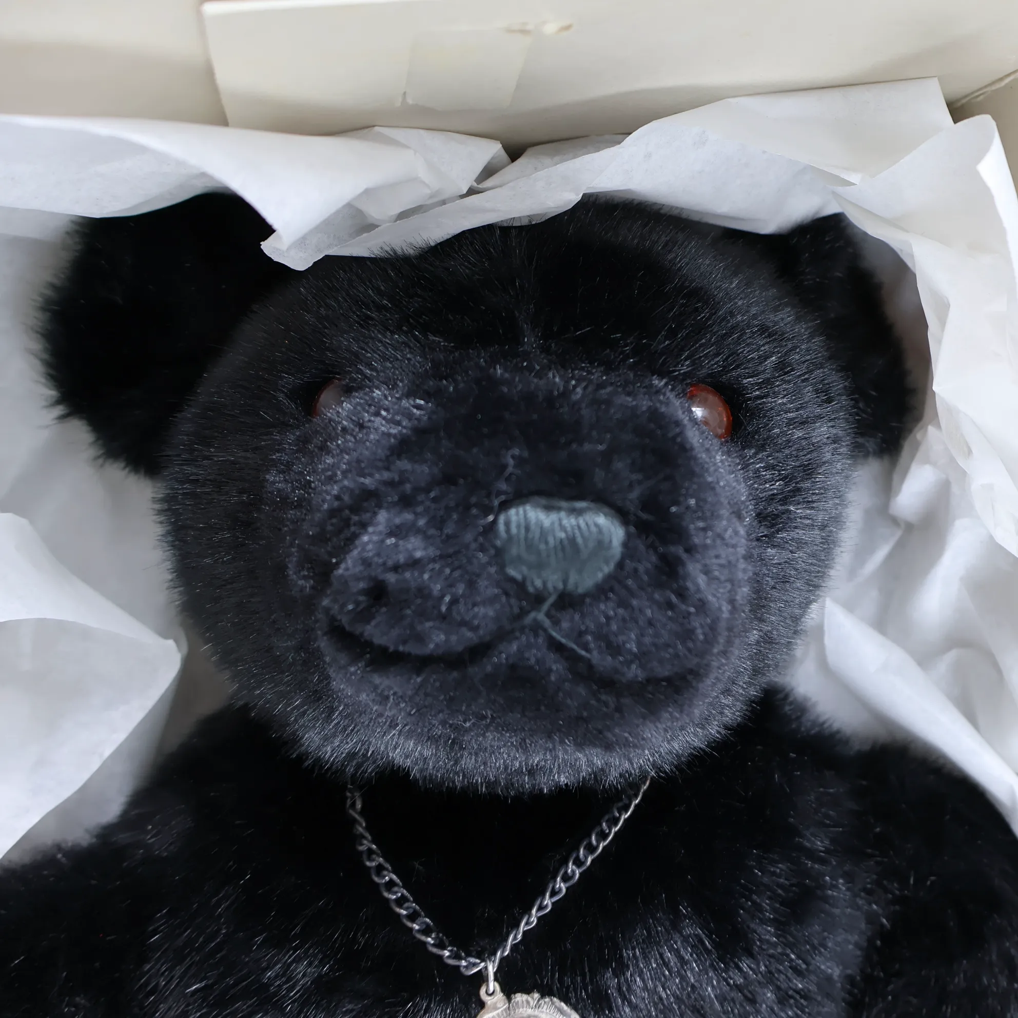Little Folk Soft Toys Sebastian Bear Black 22 in Plush
