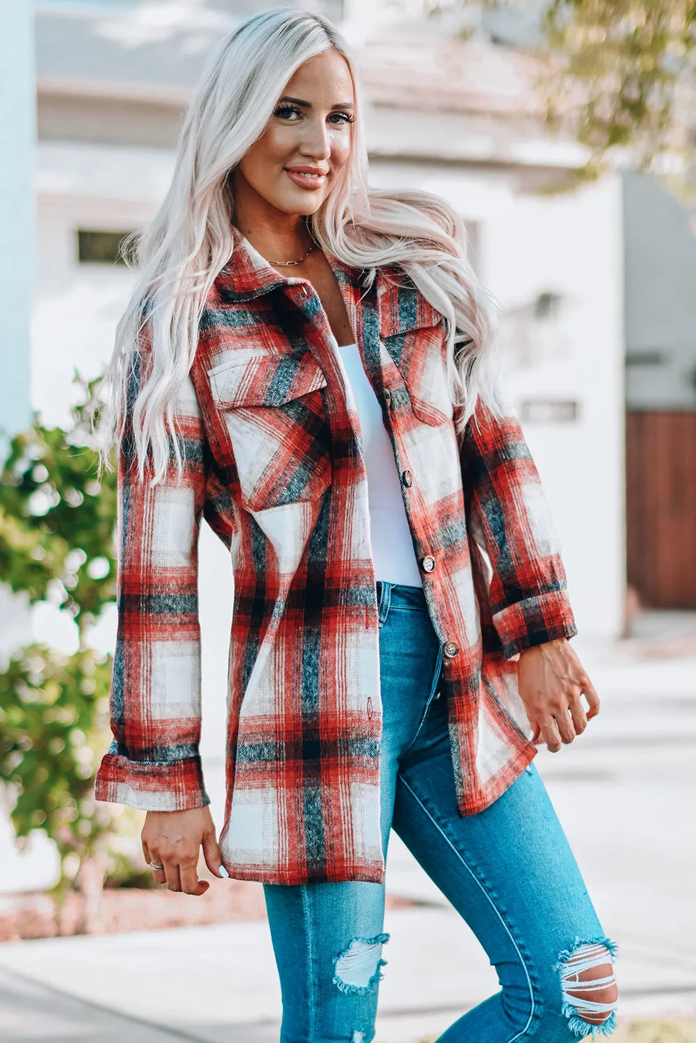 Long Buffalo Plaid Shaket