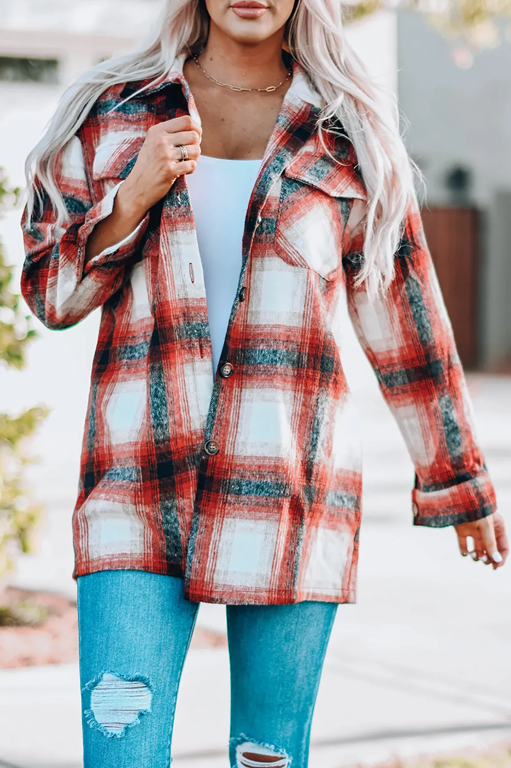 Long Buffalo Plaid Shaket