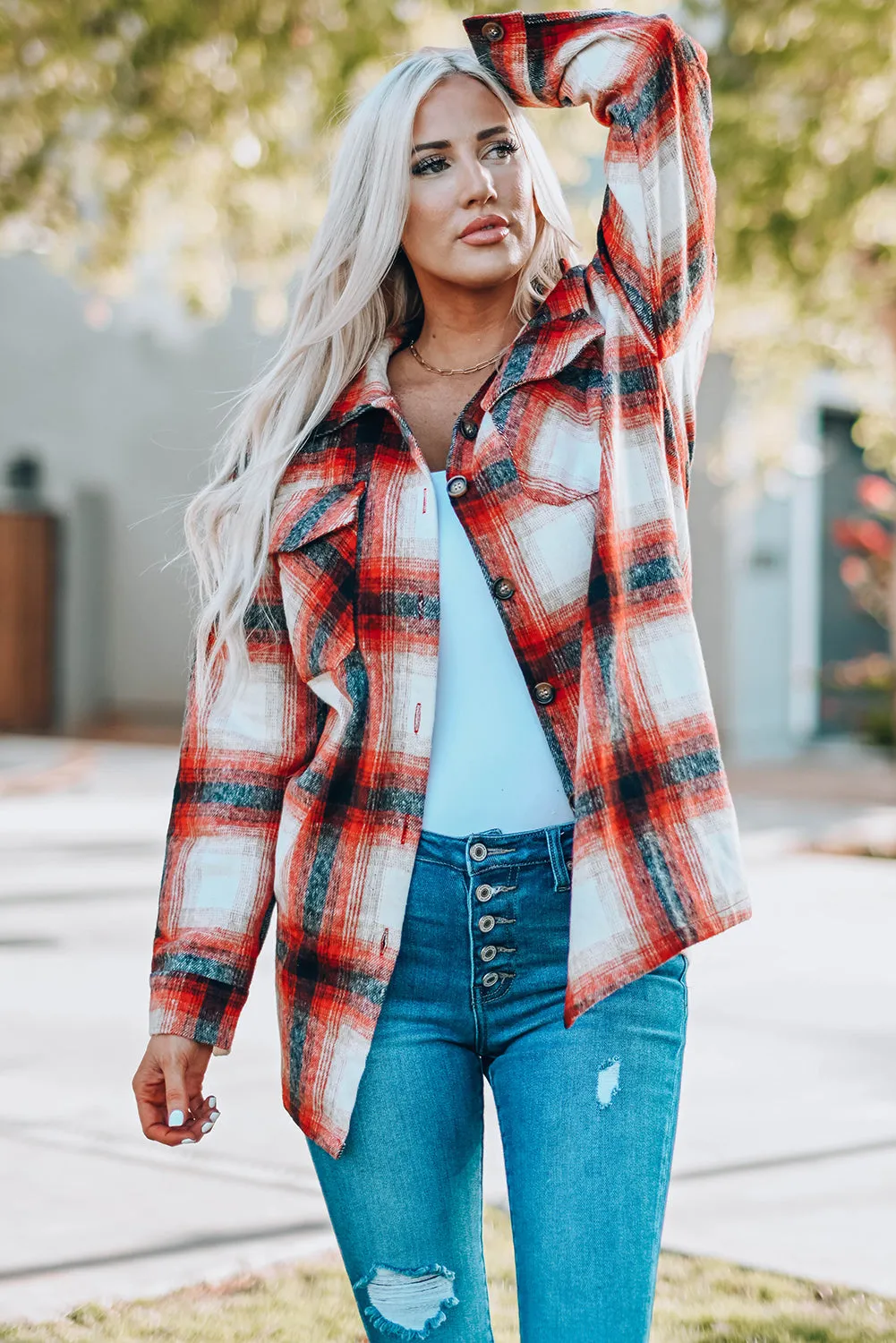 Long Buffalo Plaid Shaket