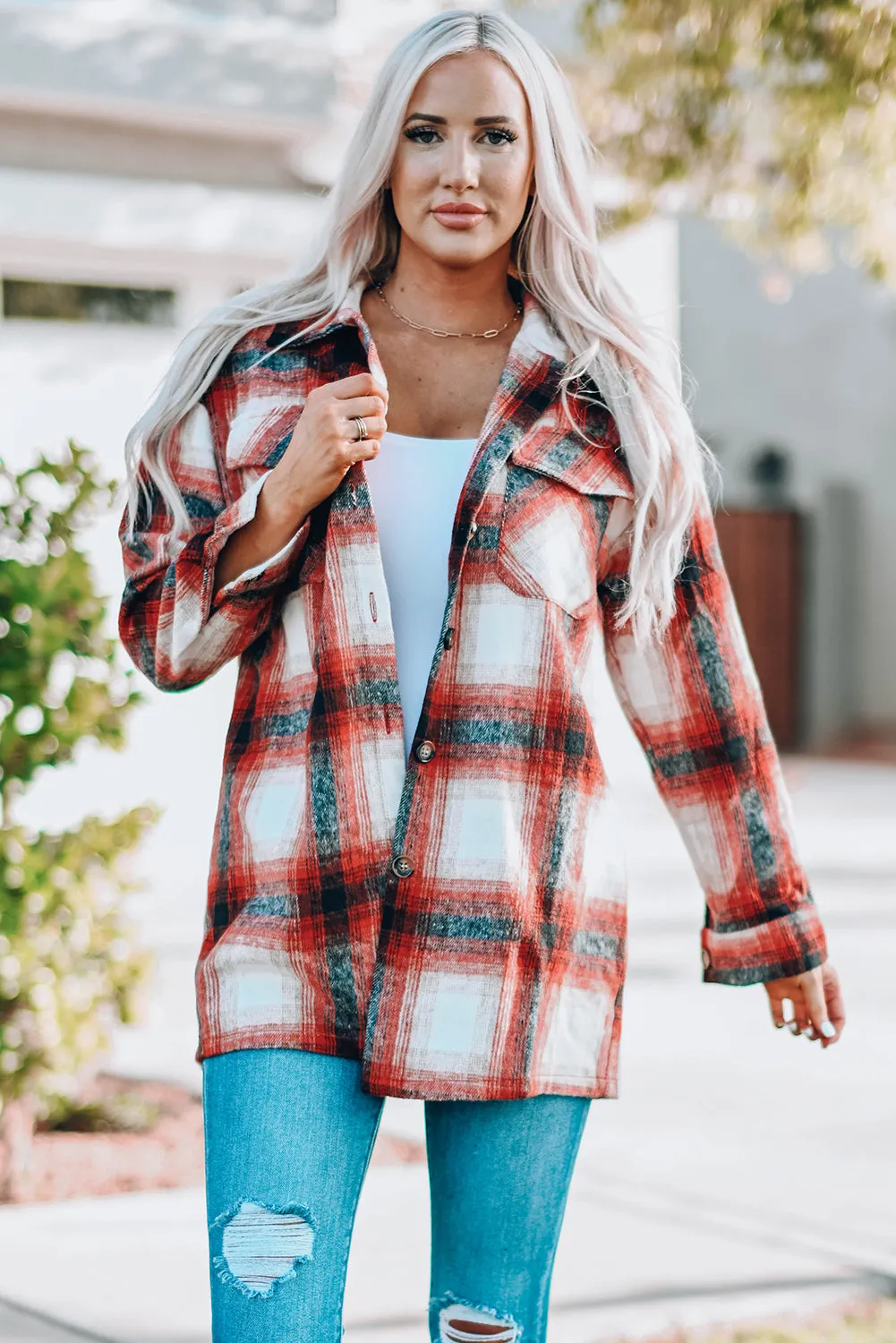 Long Buffalo Plaid Shaket