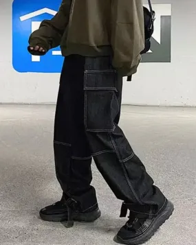 Loose Cargo Denim Jeans