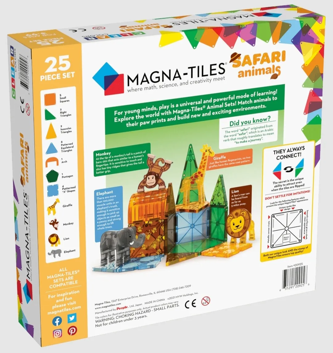 Magna-Tiles Safari Animals 25-Piece Set
