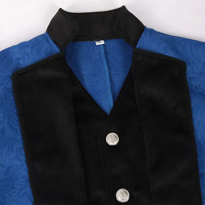 Men Steampunk Tailcoat Jacket Gothic Victorian Frock Coat Costume