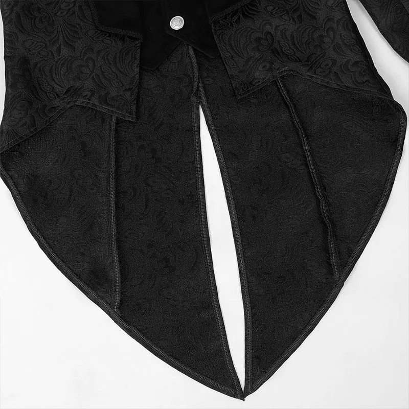 Men Steampunk Tailcoat Jacket Gothic Victorian Frock Coat Costume