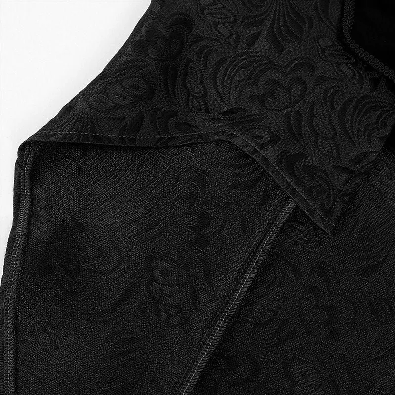 Men Steampunk Tailcoat Jacket Gothic Victorian Frock Coat Costume