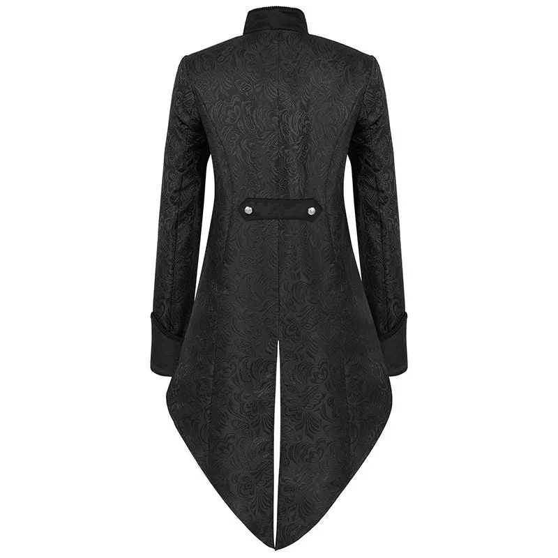 Men Steampunk Tailcoat Jacket Gothic Victorian Frock Coat Costume