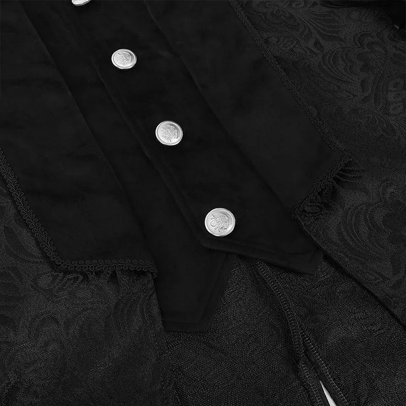Men Steampunk Tailcoat Jacket Gothic Victorian Frock Coat Costume