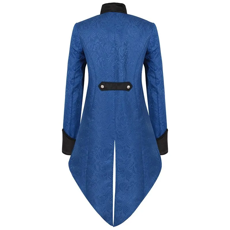 Men Steampunk Tailcoat Jacket Gothic Victorian Frock Coat Costume