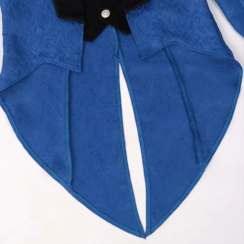 Men Steampunk Tailcoat Jacket Gothic Victorian Frock Coat Costume