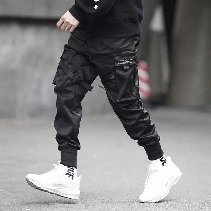 Men's Cargo Pants With Ribbons