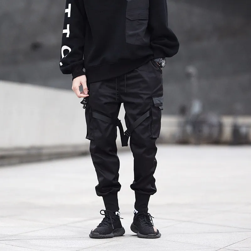 Men's Cargo Pants With Ribbons