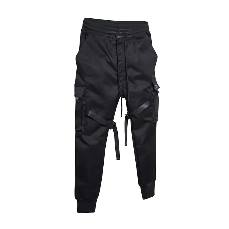 Men's Cargo Pants With Ribbons