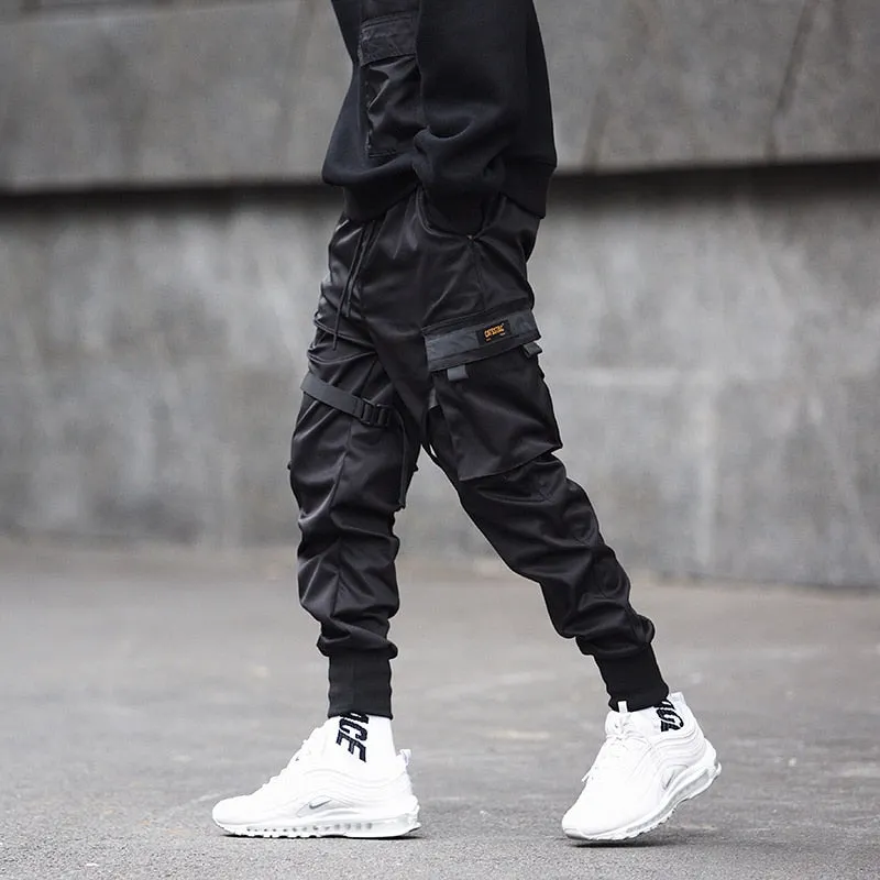 Men's Cargo Pants With Ribbons