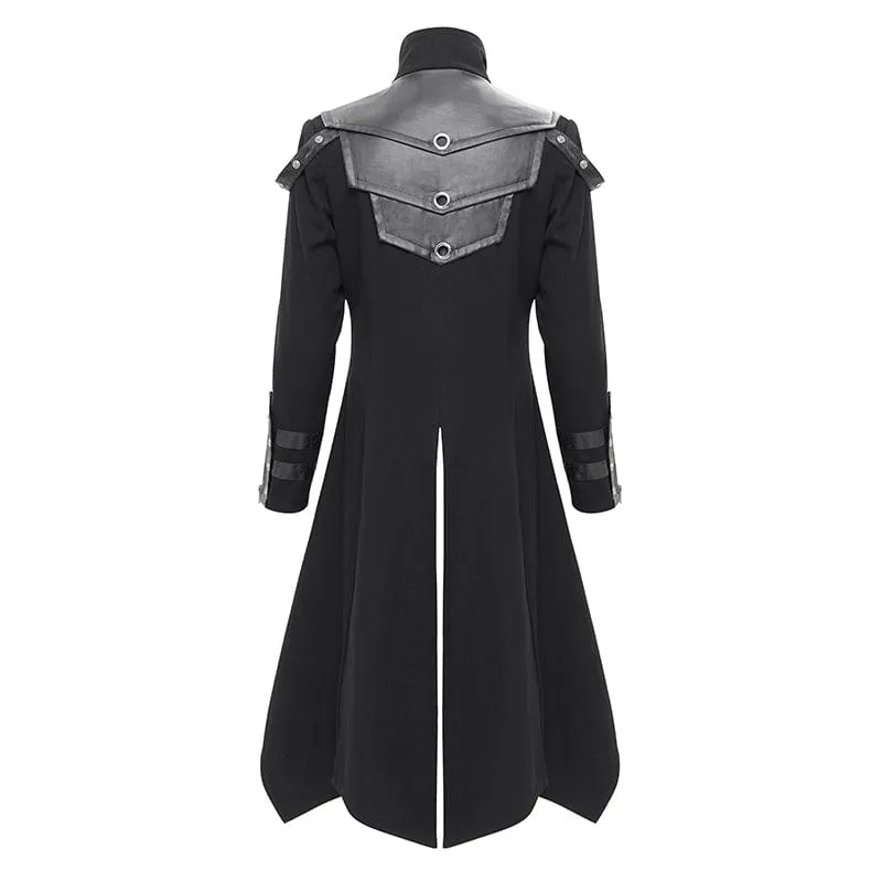 Men's Gothic Eyelets Buckle-up Ring Coat