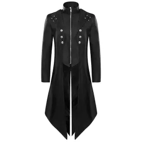 Men's Gothic Tailcoat Victorian Renaissance Costume Jacket Vampire Frock Coat for Halloween