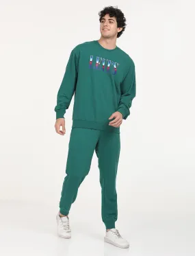 Men's Green Regular Fit Joggers