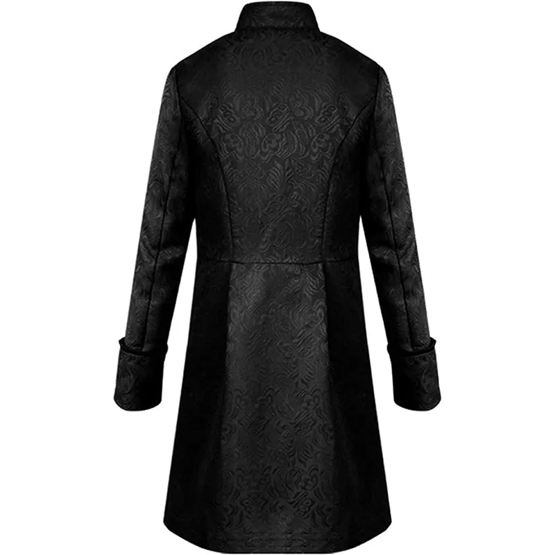 Men's Kid's Vintage Tailcoat Jacket Goth Long Steampunk Gothic Frock Coat Costume