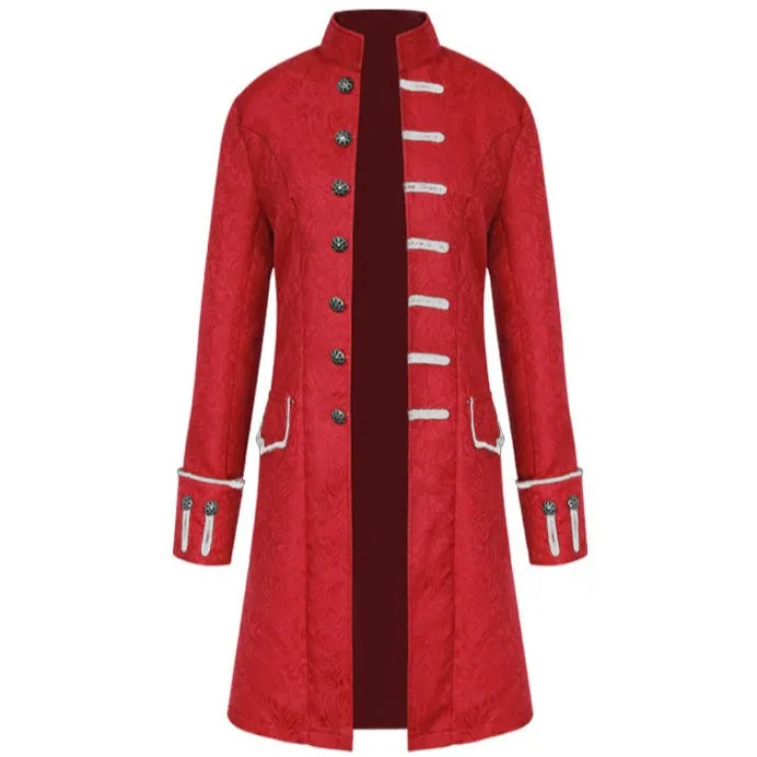 Men's Kid's Vintage Tailcoat Jacket Goth Long Steampunk Gothic Frock Coat Costume
