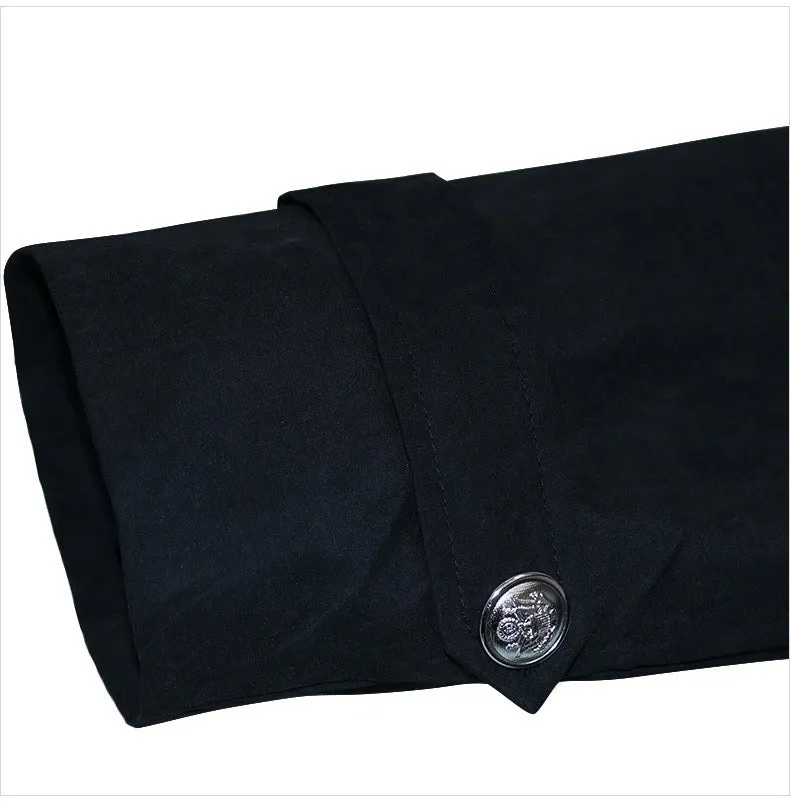 Mens Steampunk Vintage Jacket Gothic Victorian Frock Coat Uniform Halloween Costume Tailcoat