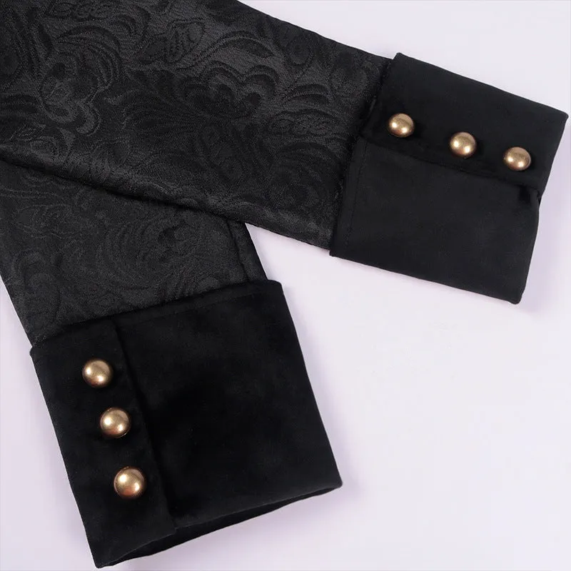 Men's Steampunk Vintage Jacket Gothic Victorian Frock Coat Uniform Halloween Costume