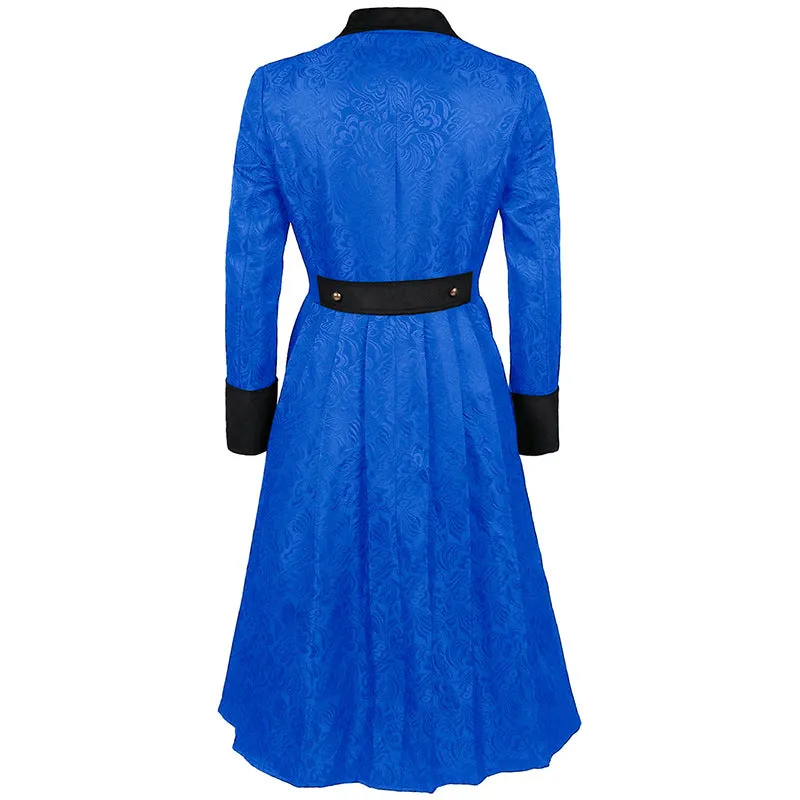 Men's Steampunk Vintage Jacket Gothic Victorian Frock Coat Uniform Halloween Costume