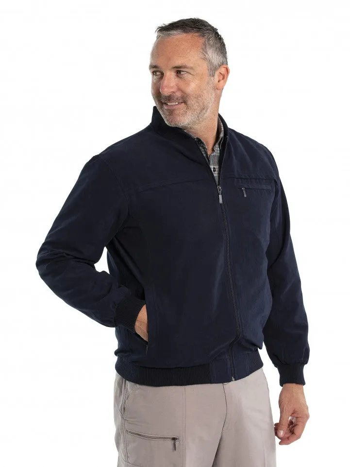 Microfibre Bomber Jacket | Ink