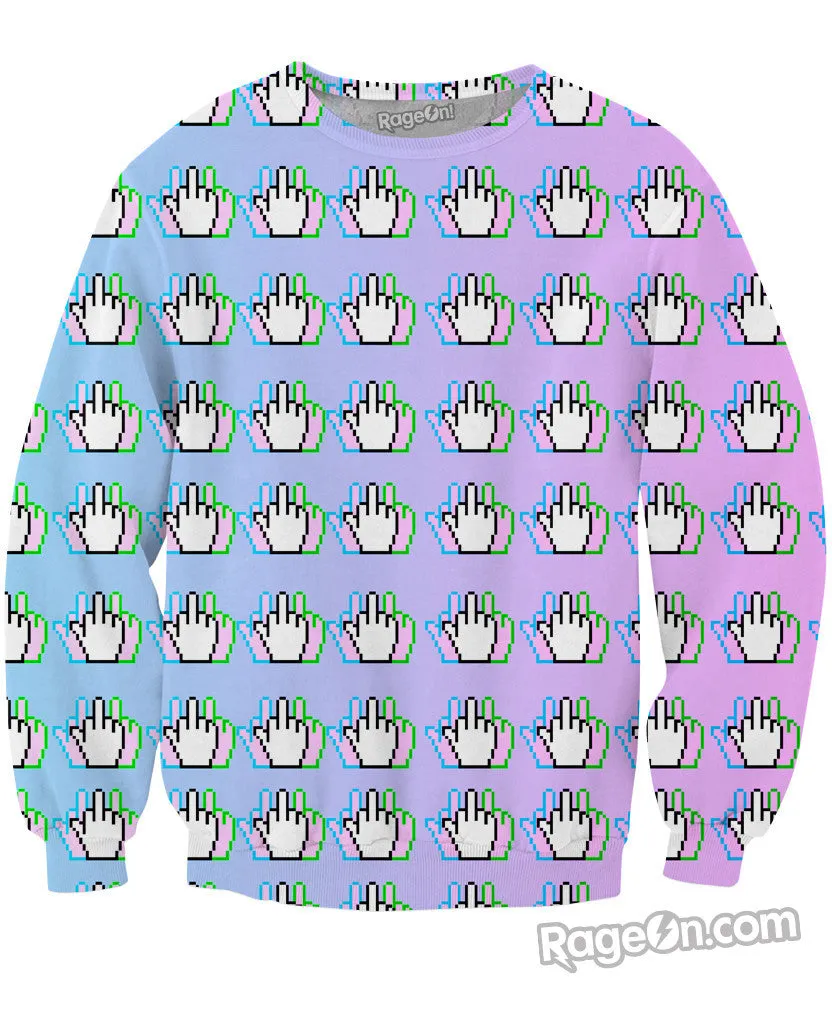 Middle Finger Crewneck Sweatshirt