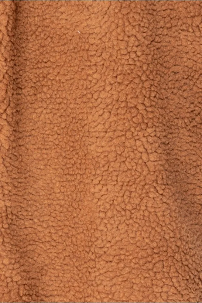 Milan Rust Longline Borg Teddy Coat