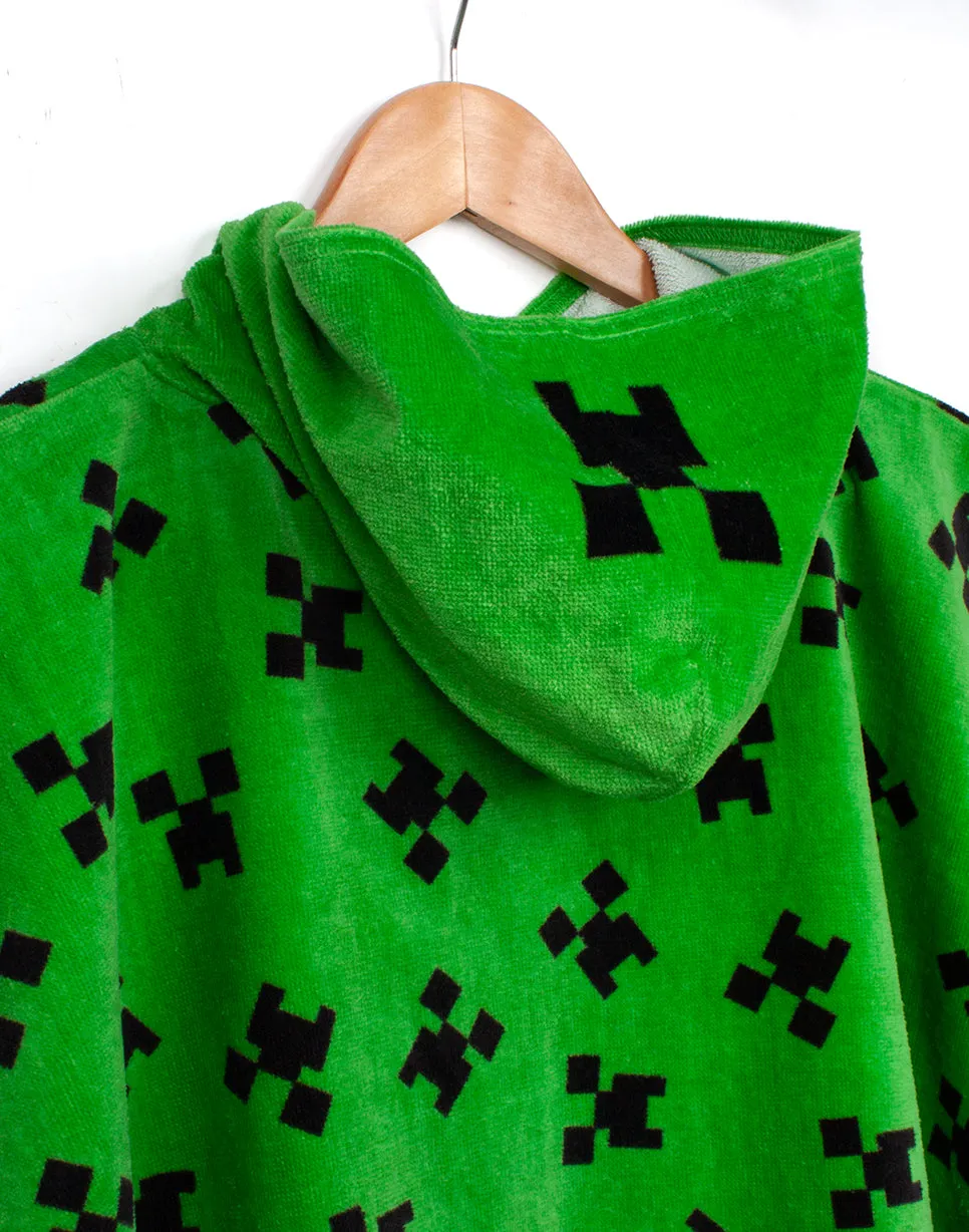 Minecraft Creeper Boy's Towel Poncho