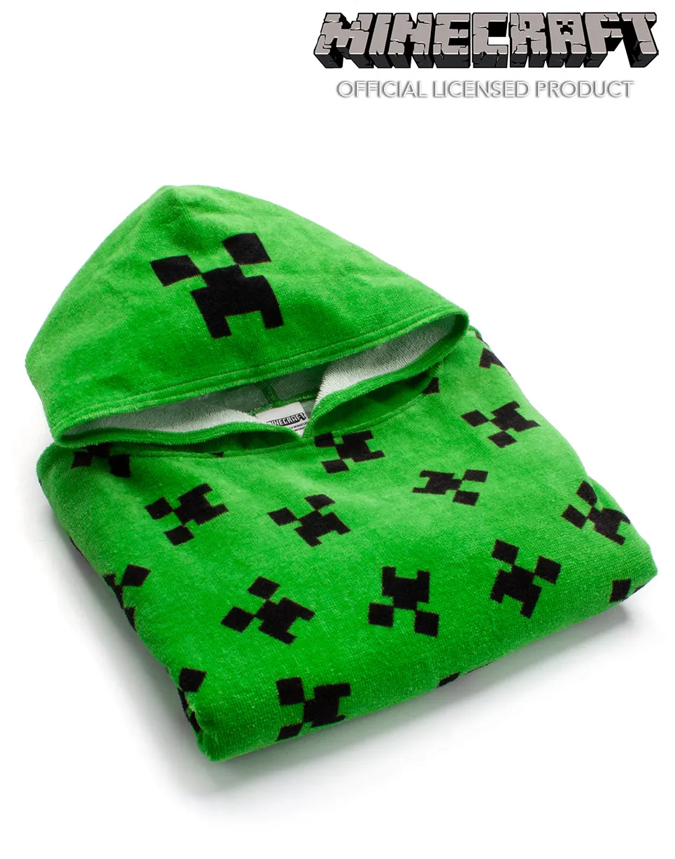 Minecraft Creeper Boy's Towel Poncho